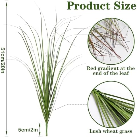 Tall Fake Wheat Grass_artificial Outdoor Greenery Plant