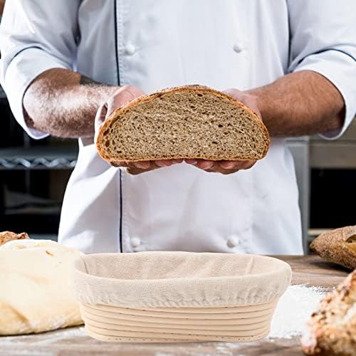 Joyyy Sourdough Bread Proofing Baskets Set of 2 10 Inch Oval
