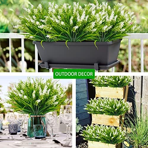 24-Bundle Realistic Synthetic Greenery for Outdoor Use
