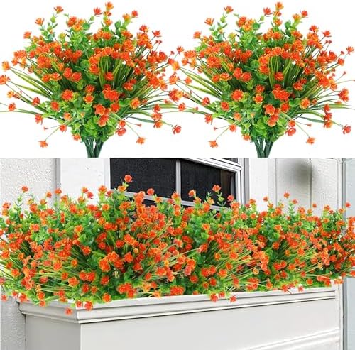Sggvecsy Outdoor Boxwood Shrubs Faux Greenery 12-Pack UV-Resistant