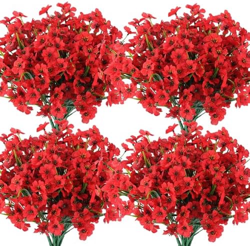 Hananona 14-Pack Red Artificial Flowers