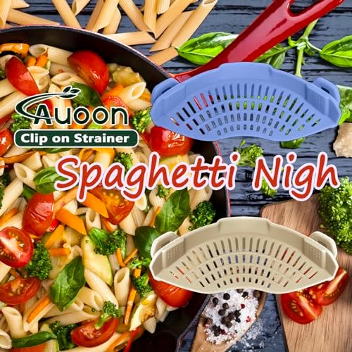 AUOON Food Strainer Clip On Silicone for Pots Pans 1