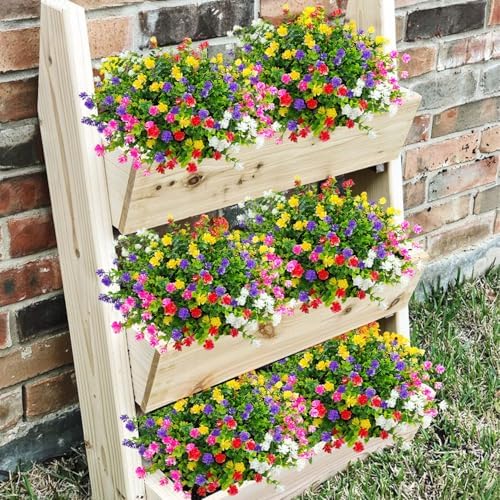 Discreet and realistic artificial flowers for outdoor gardens