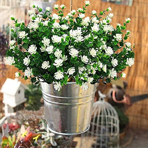 10 Bundles Fake Eucalyptus Plants