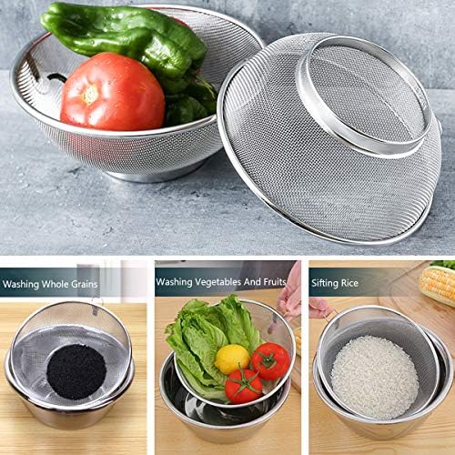 Stainless Steel Colander Basket 2-Pack for Kitchen Use