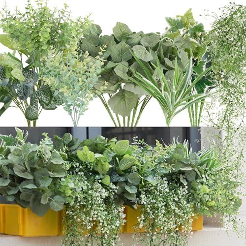 19-Piece Outdoor Boxwood Faux Plants