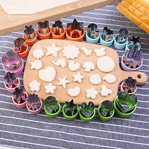 Personalized Kids Veggie and Food Cutters with Unique Animal Stamps