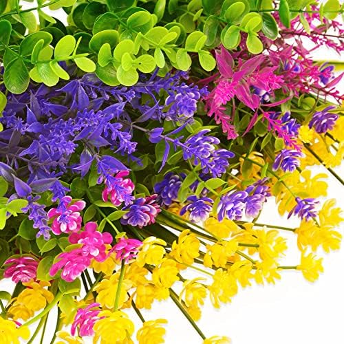 12-Bundle Fake Boxwood Flowers UV-Resistant
