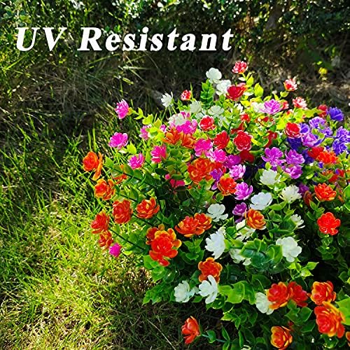 21 Bundles Fake Outdoor Plants UV Resistant