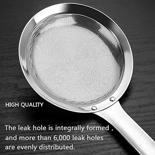 3-Pack Stainless Steel Strainers with Handle for Cooking Baking
