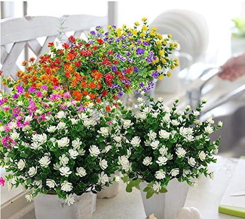 10 Bundles Fake Eucalyptus Plants