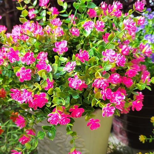 Grunyia 12-Piece Outdoor Artificial Flower Bundle for Home Use