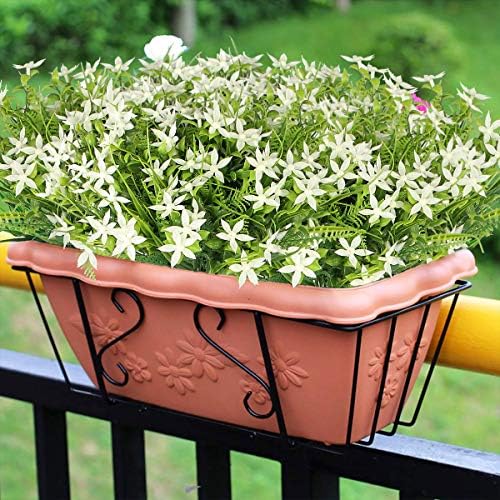 6Pcs Artificial UV-Resistant Flowers Outdoor Fake Plant