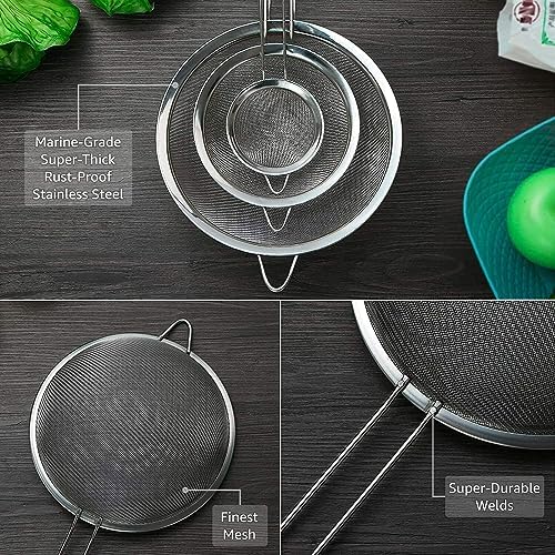 Triple Culinary Strainer Set