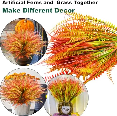 Thinktral Realistic Fake Ferns Outdoor Set 22 Pcs