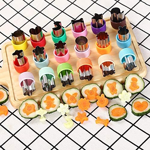 LAXIZAR Mini Vegetable Cutter Shapes Set for Kitchen Fun Safe Durable Design