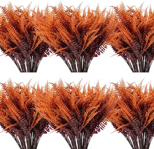 Jelofly 12 Bundles Fake Boston Ferns for Fall Decorations