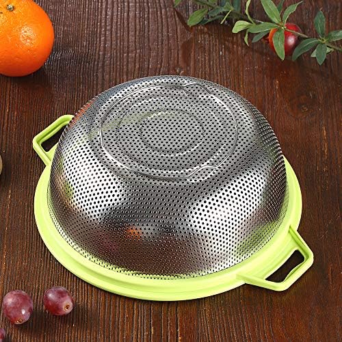Stainless Steel Colander with Handle Kitchen Gadget