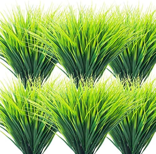 Create a_packets Artificial Outdoor Plants Fake Wheat Grass Greenery Shrubs