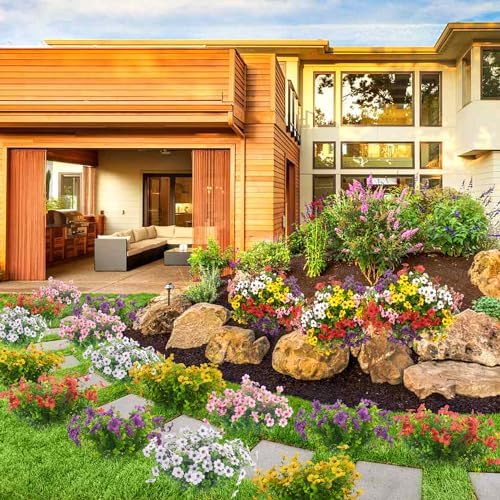 20-Bundle Artificial Flowers for Outdoor Use