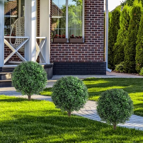 Realistic Boxwood Outdoor Plant Set