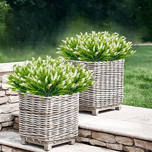24-Bundle Realistic Synthetic Greenery for Outdoor Use