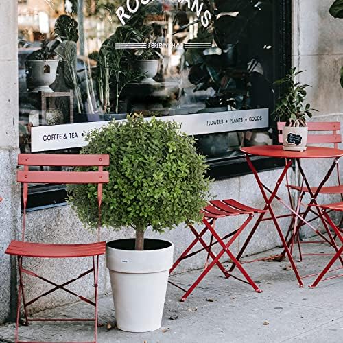 LUWENER 2 Pack Fake Boxwood Topiaries for Home Decor