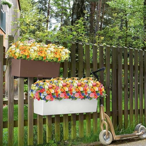 6-Pack Fake Flowers for Outdoor Use