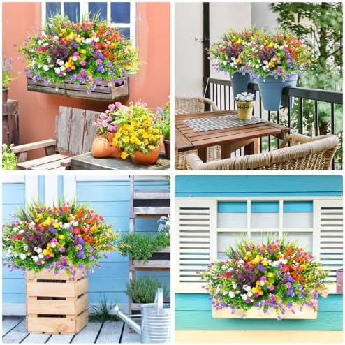CEWOR Lush Artificial Plants for Outdoor Indoor Use