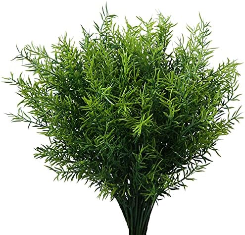 XLFAQXM Artificial Plants 8 Pack UV Resistant Fake Flowers