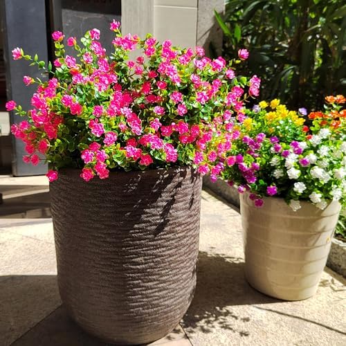 Grunyia 12-Piece Outdoor Artificial Flower Bundle for Home Use