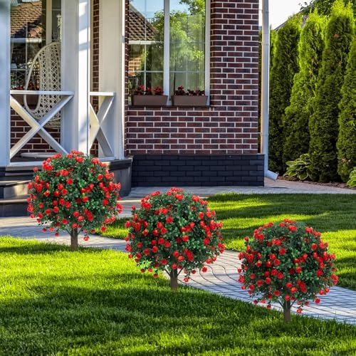 AOKIIE Realistic Boxwood Topiaries - Outdoor