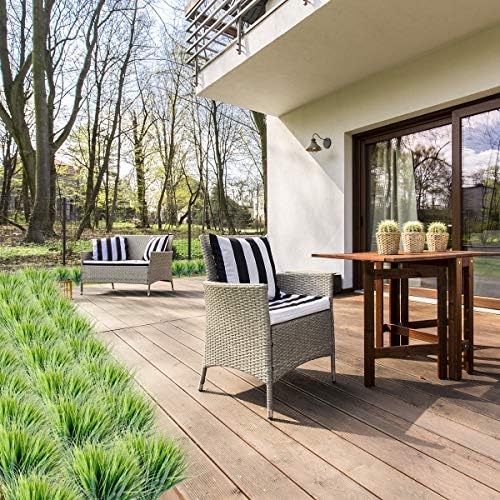 30-Pack Synthetic Grass Set with Realistic Faux Plants
