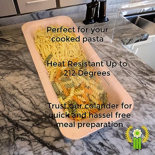 Adjustable Pink Kitchen Colander Eliminates Stress