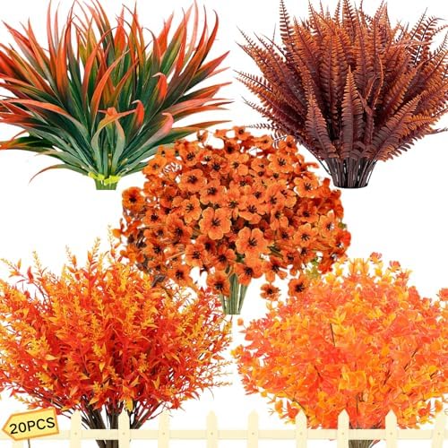 Astryas 20-Bundle Artificial Fake Flowers Outdoor