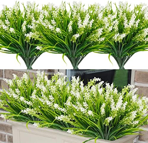 24-Bundle Realistic Synthetic Greenery for Outdoor Use